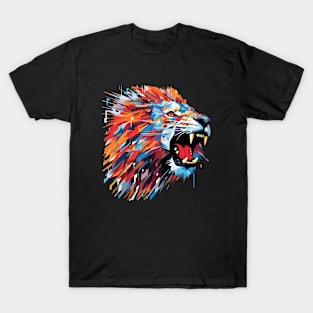 Lion Animal Freedom World Wildlife Wonder Abstract T-Shirt